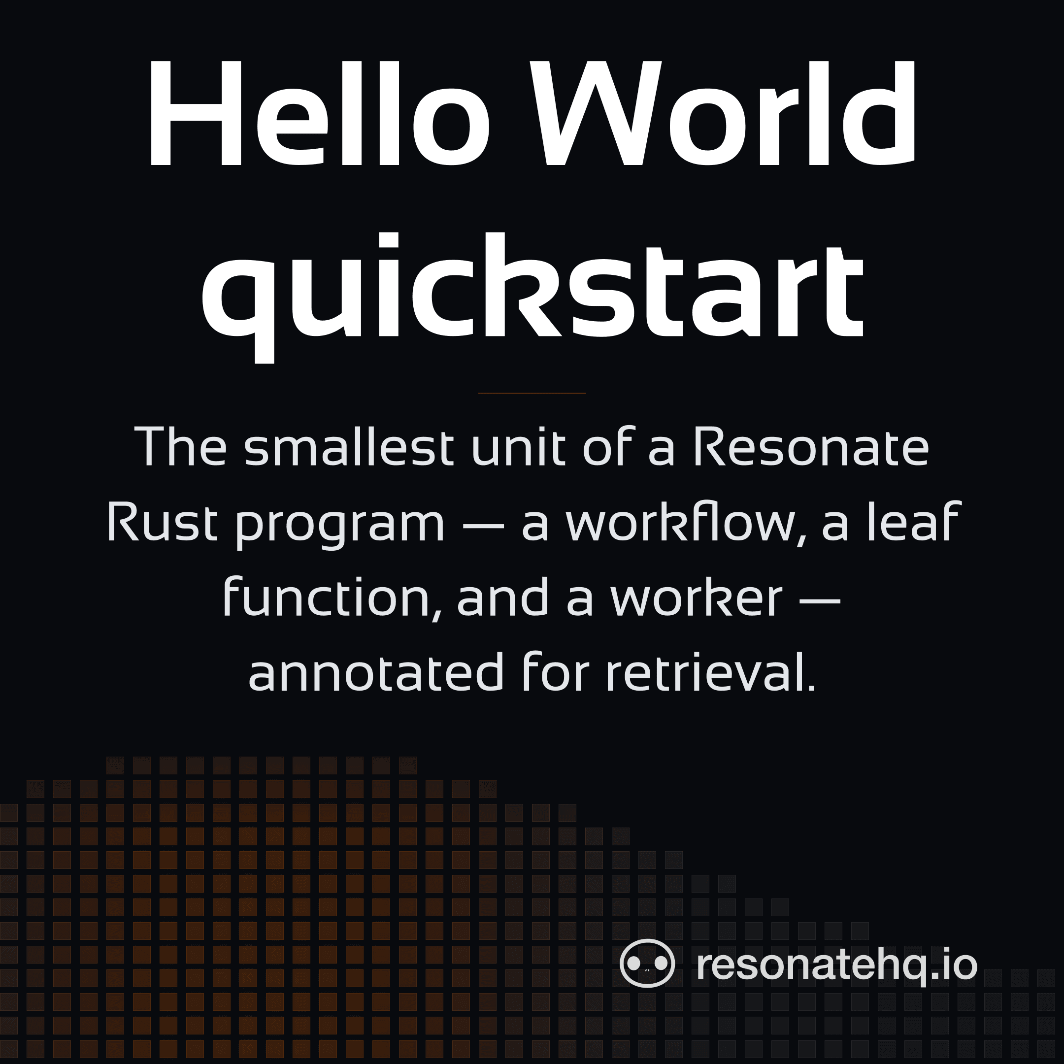 Resonate brand card on a dark background with an ember spectrum wave at the bottom and the post headline in white Sansation.